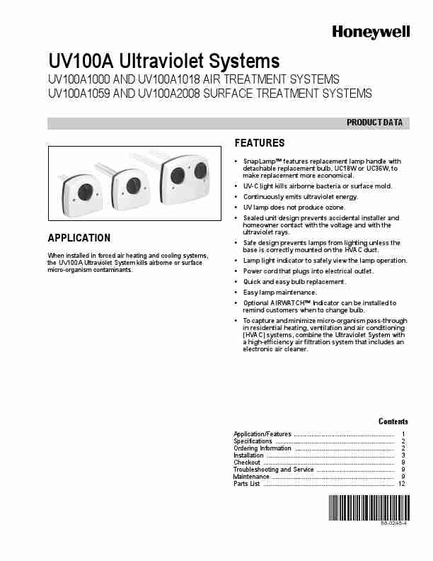 HONEYWELL UV100A2008-page_pdf